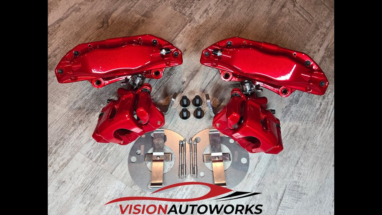 TL-S 4pot big caliper kit + rear calipers powdercoated Illusion Red - VisionAutoworks