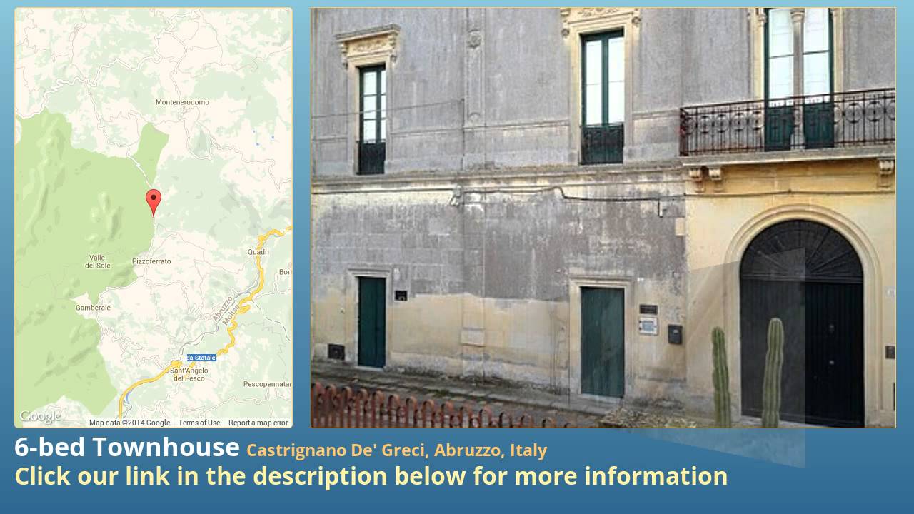 6-bed Townhouse for Sale in Castrignano De' Greci, Abruzzo, Italy on italianlife.today