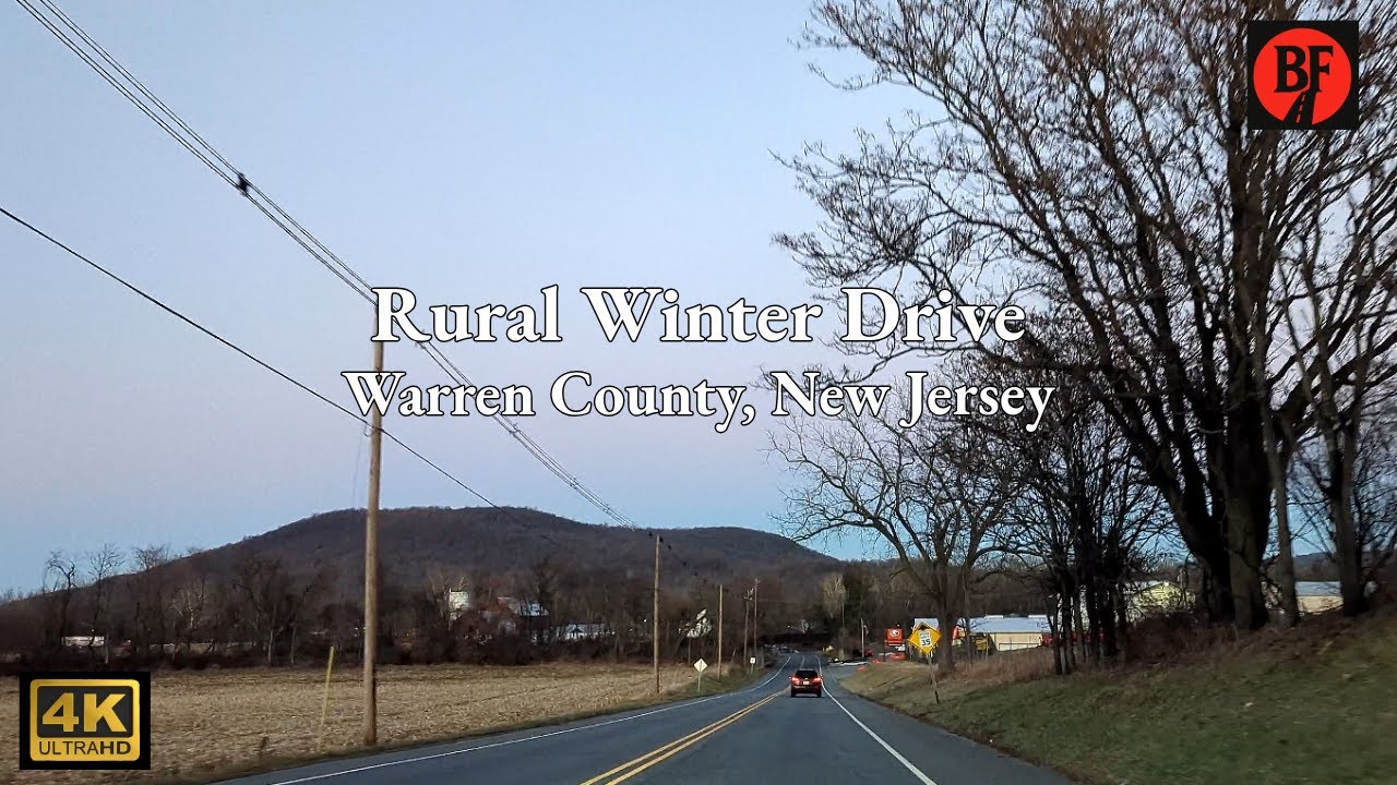 Rural Winter Drive - Warren County, New Jersey [4K]