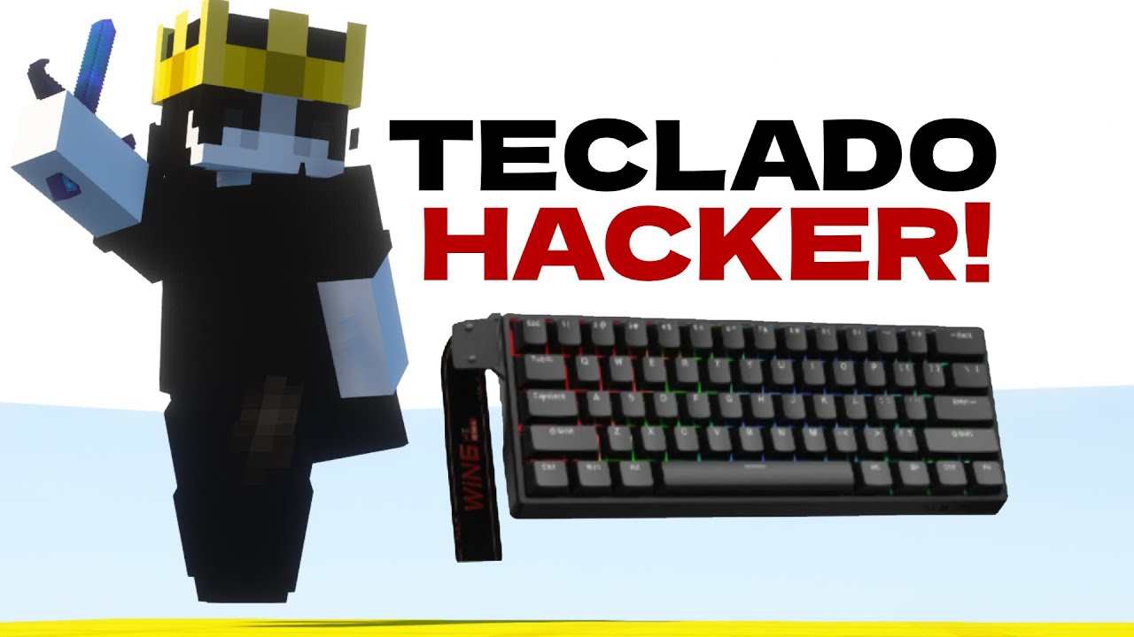Joguei BedWars Com Um TECLADO HACKER!