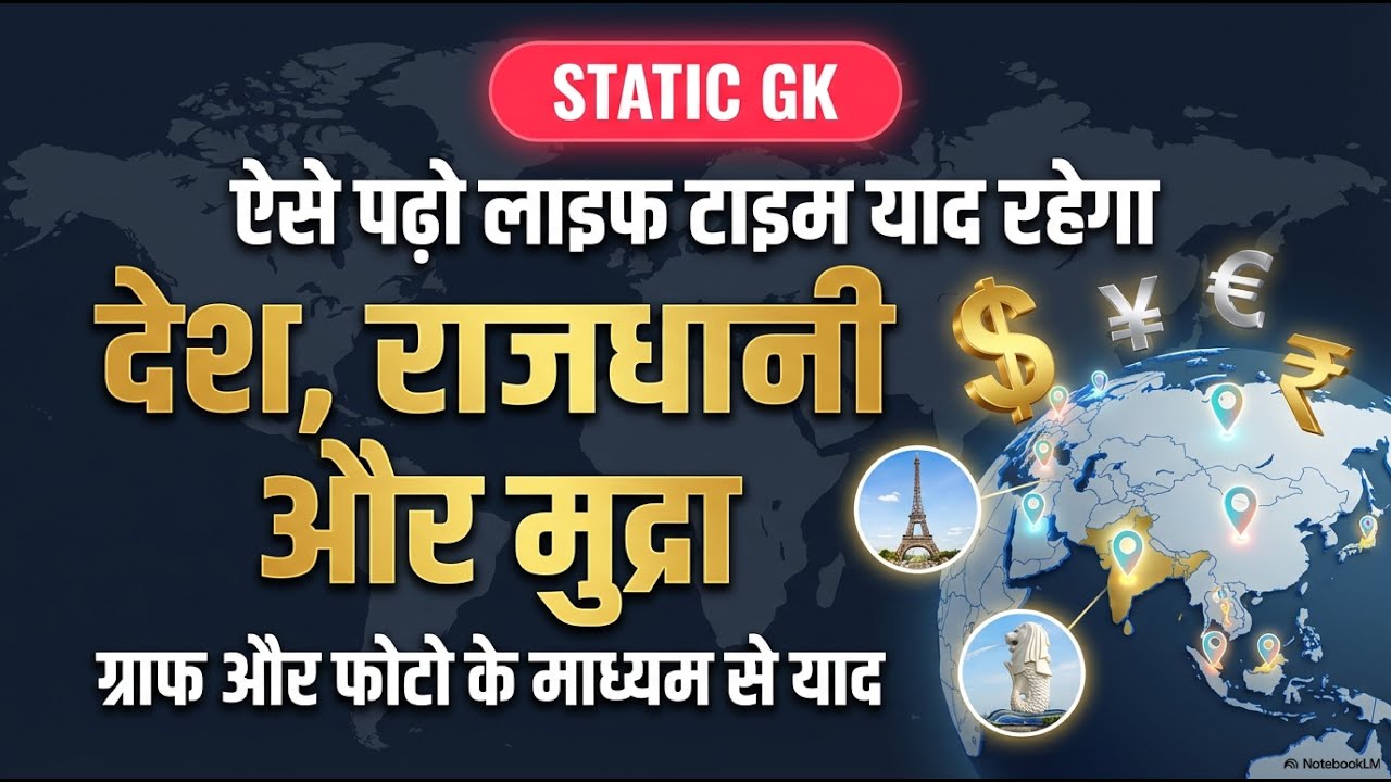 देश राजधानी मुद्रा एक ही Video में | World Countries Capitals Currencies | Static GK One Shot