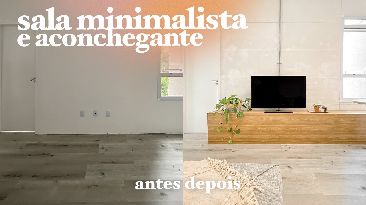 Reforma completa de sala pequena gastando pouco! - Gui e Rafa
