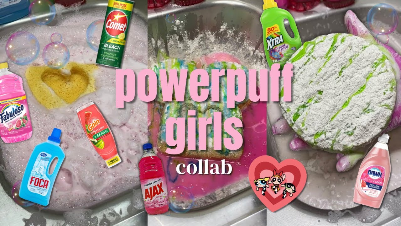 Powerpuff Girls Collab Sponge ASMR 🎀🧪🦋✨