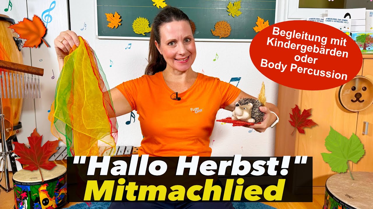 Hallo Herbst! | Herbstlied | Body Percussion | Kindergebärden | Simone Ludwig | Floh im Ohr TV