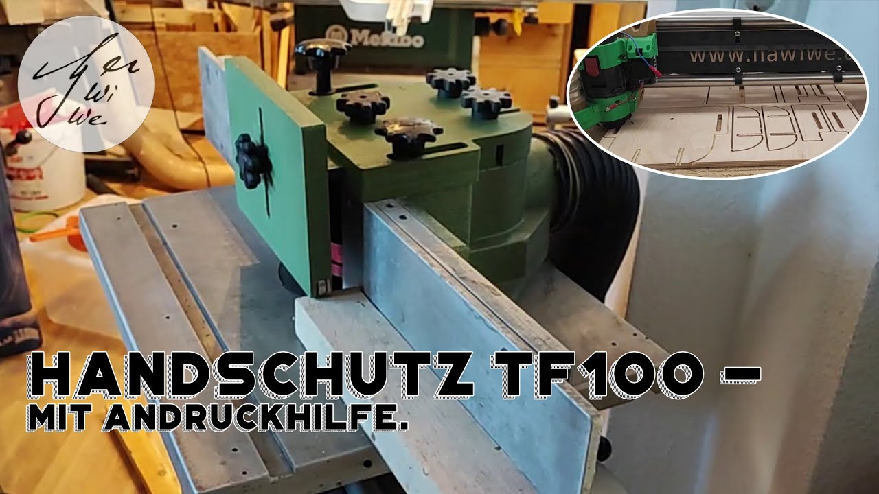 Handschutz für Elektra Beckum TF100 mit Andruckhilfe - LowRider3 CNC