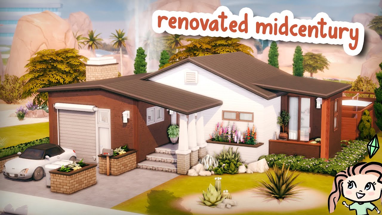 Renovated Midcentury Home ☀️ || The Sims 4 Speed Build