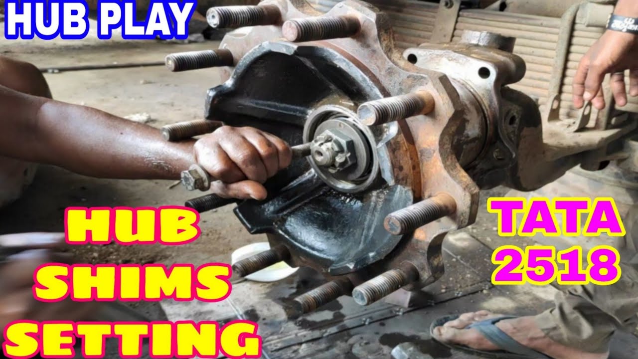 Wheel Hub Shims Settings ii Hub Play Adjust ii Tata 2518 Front Wheel ii Mechaic Gyaan