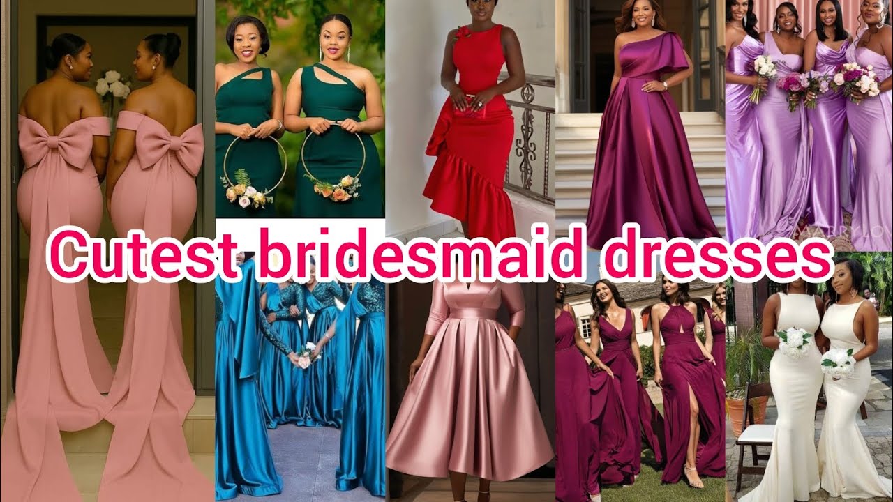 Cutest bridesmaid dress designs for women | Bridal train dresses | Bridesmaids gown styles