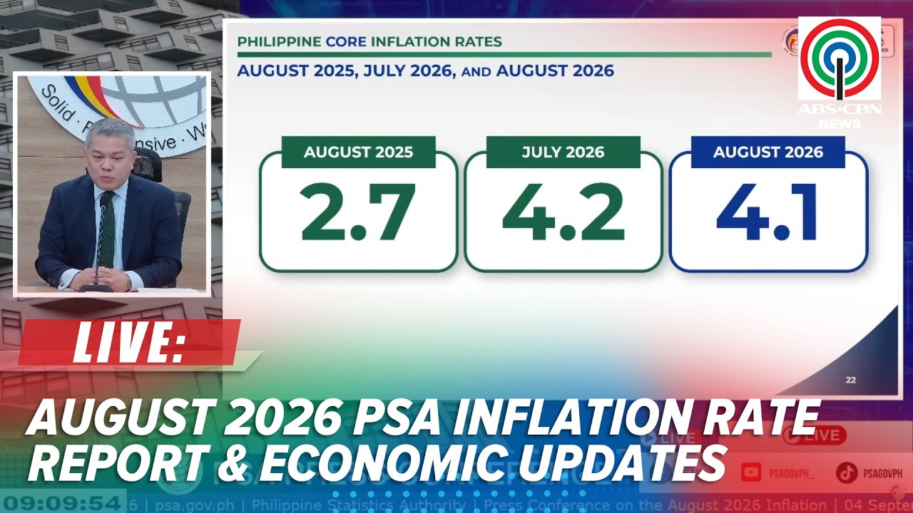 LIVE: August 2026 PSA Inflation Rate report & economic updates | September 4, 2026