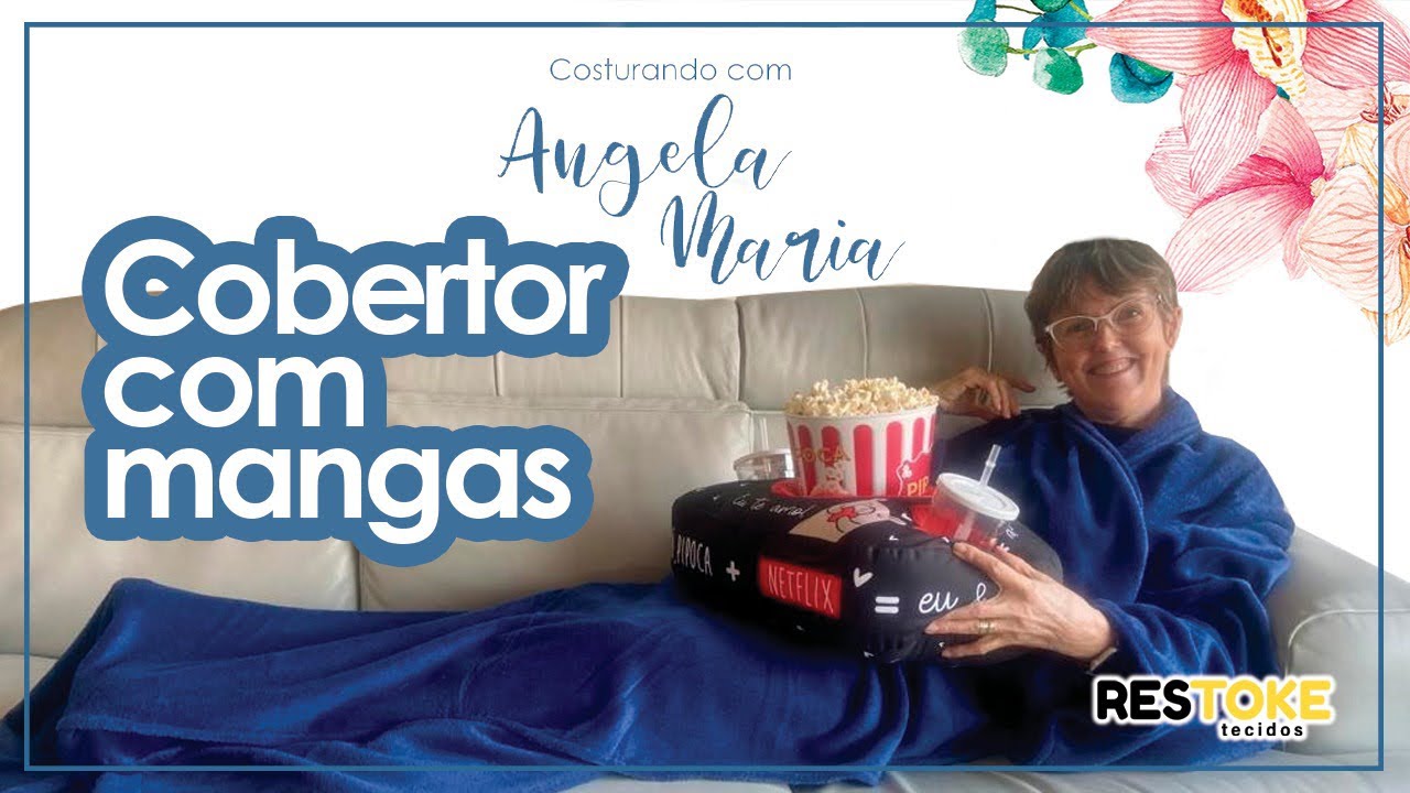 Tutorial - Cobertor com Mangas em Fleece ou Soft