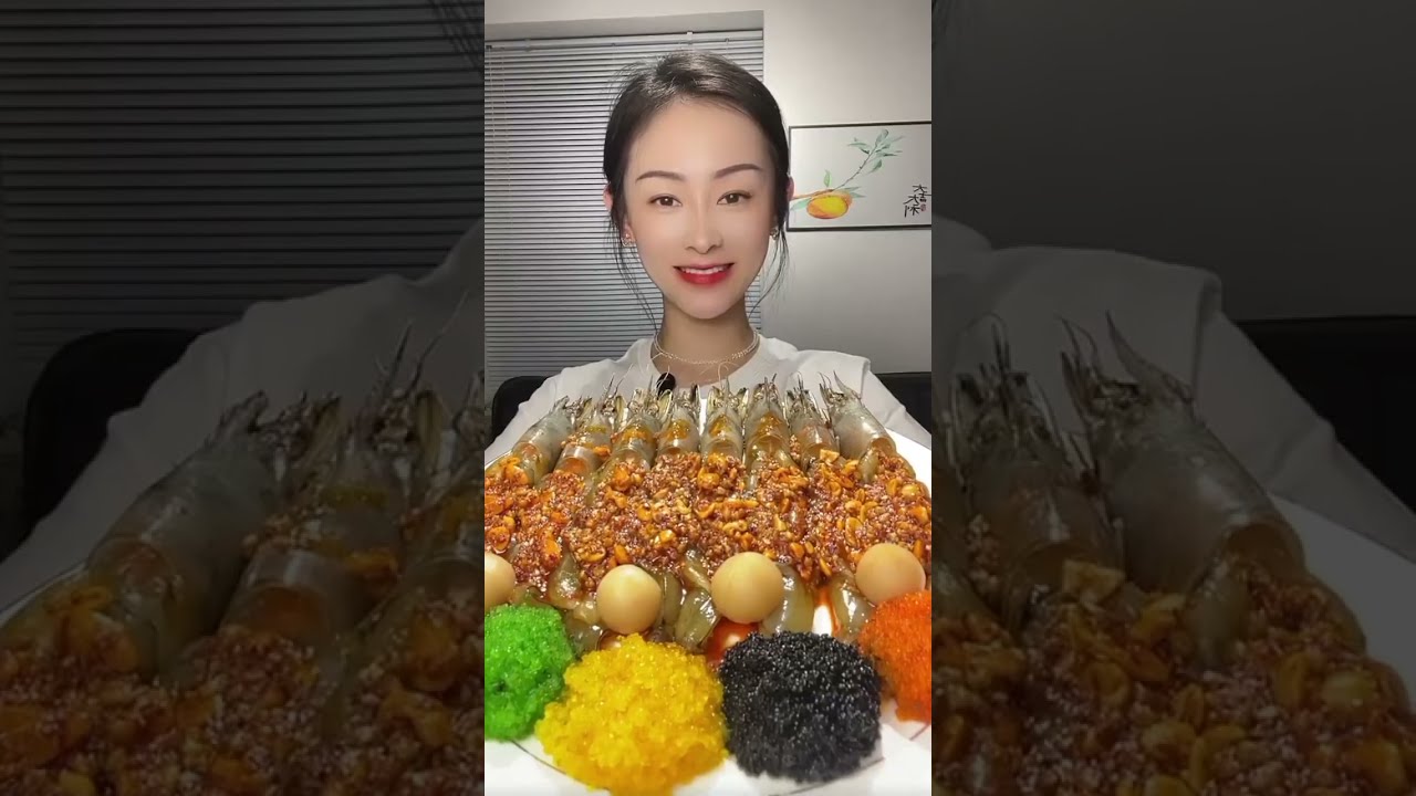Yummy 61: eat shrimp 🦐🍤||eat sea food|| #food #eating #mukbang