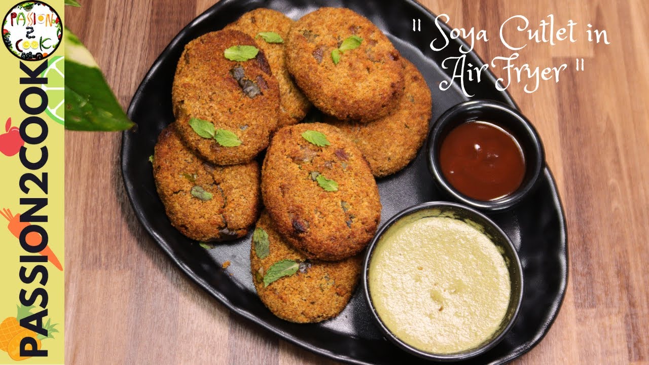 Crispy Soya cutlet in Airfryer | Air fryer Recipes | Cutlet Recipes