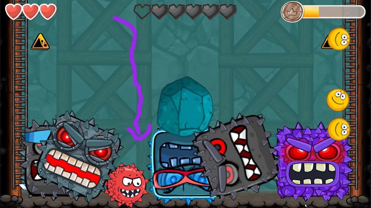 Cartoon about Evil red ball ! Love Balls 'FUSION BATTLE' WITH 5 NEW BOSSES VOLUME 5 INTO THE CAVE