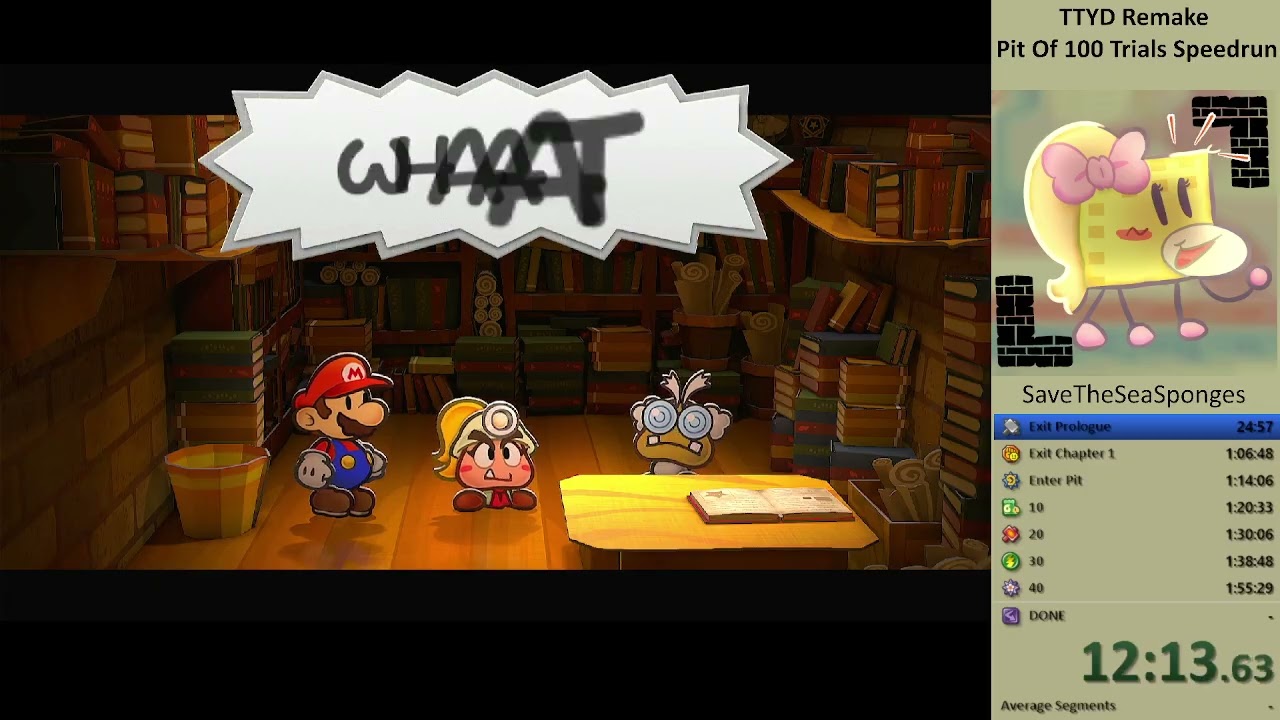 The Thousand Year Door Remake Pit of 100 Trials Speedrun PB5 3:58:46