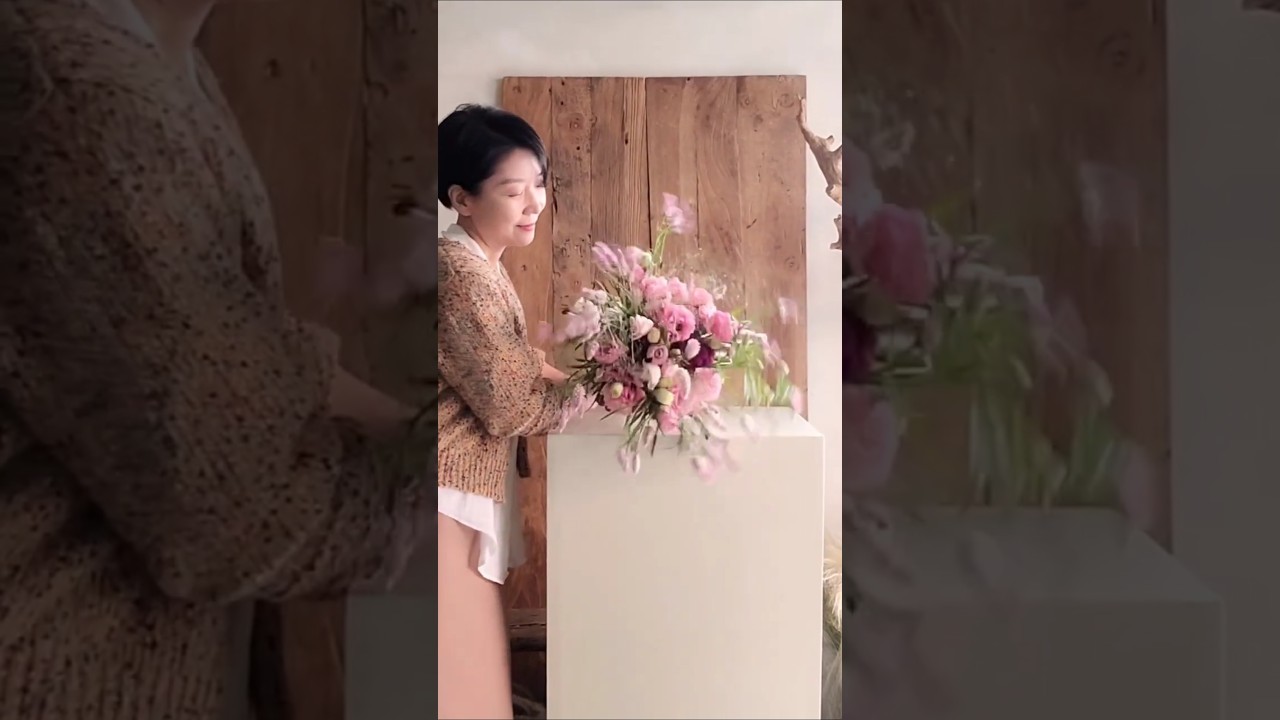 핑크톤의 꽃다발만들기