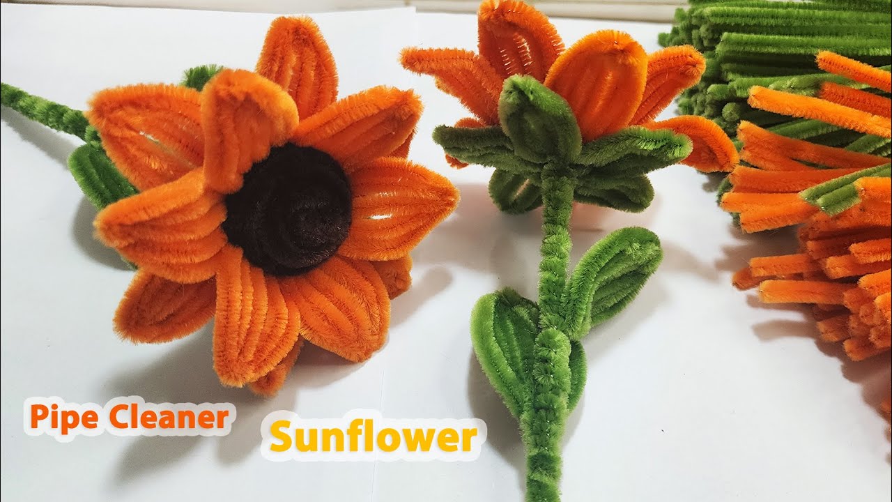 DIY Flower | How to make Sunflower with pipe cleaner | Handmade gift ideas by Handcraft Sreyneang