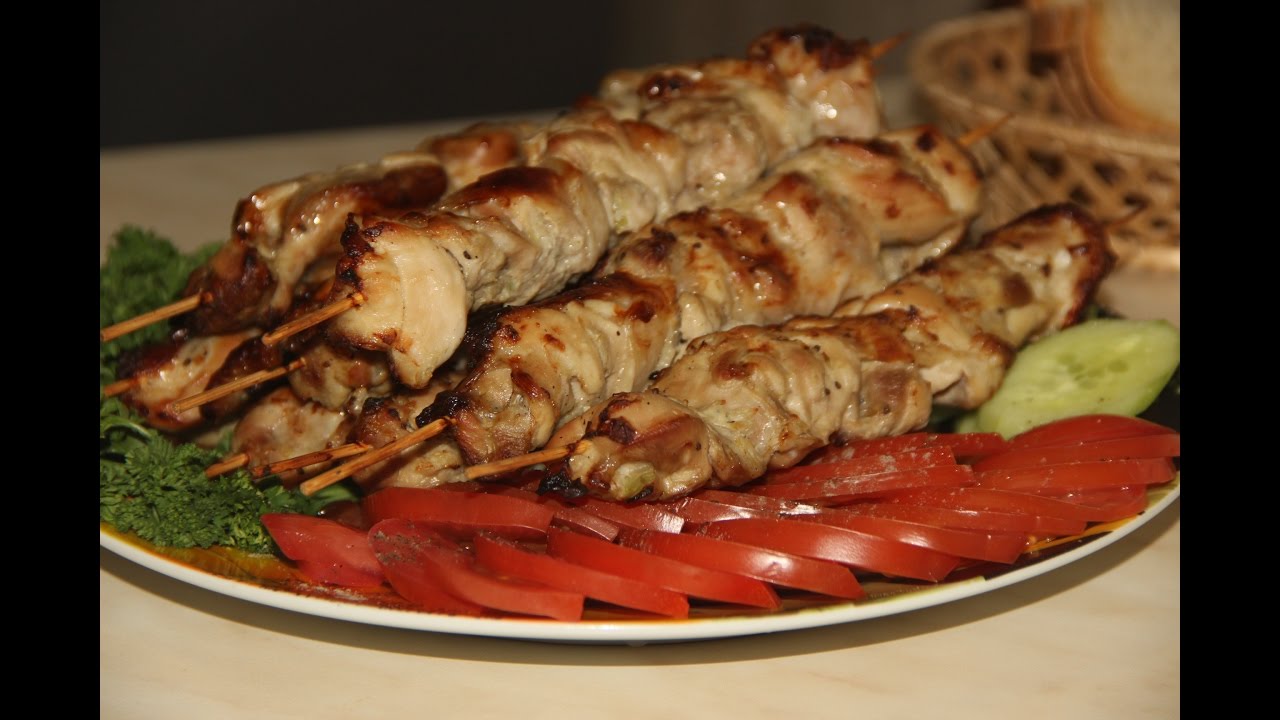 Шашлык в духовке из курицы
