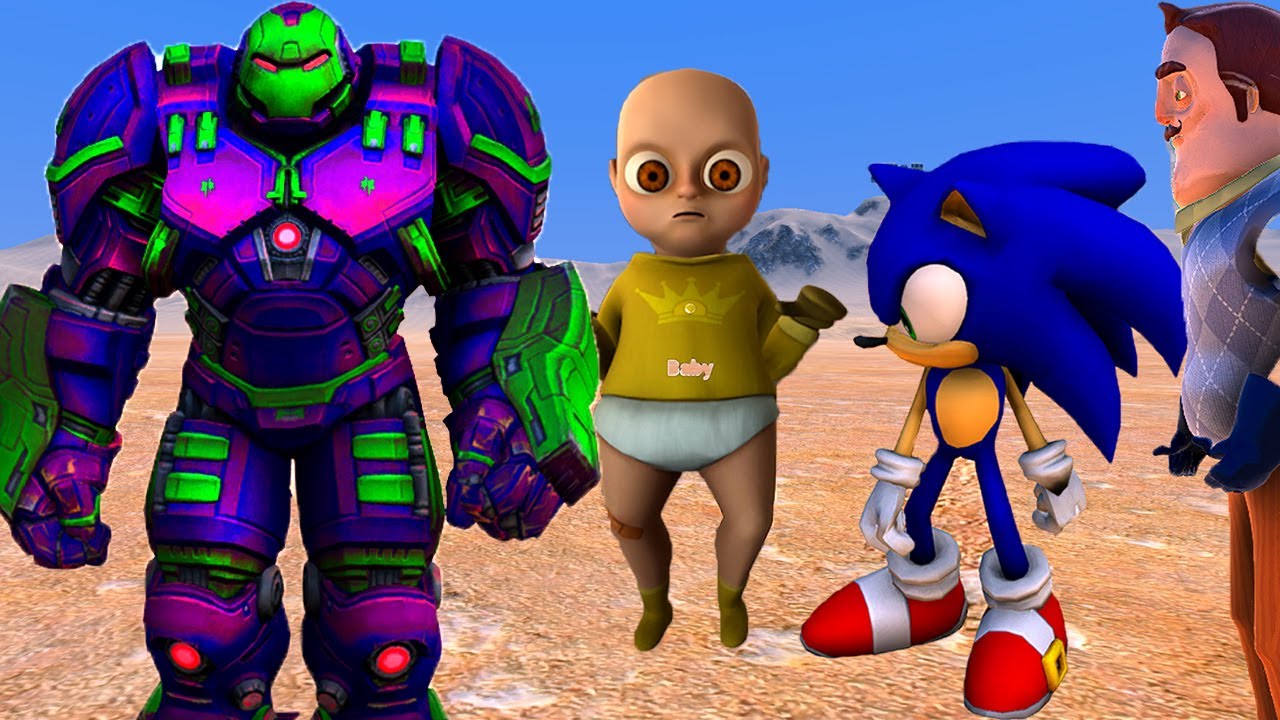 Hulkbuster Vs Sonic Çaki Bebek Hello Neighbor UEBS