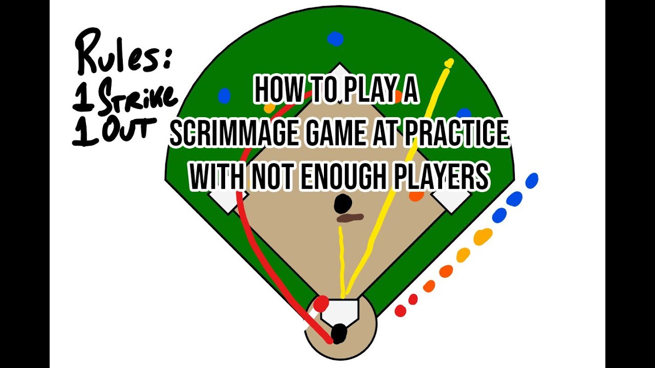 Softball Drills - How to play a scrimmage game at practice with not enough players