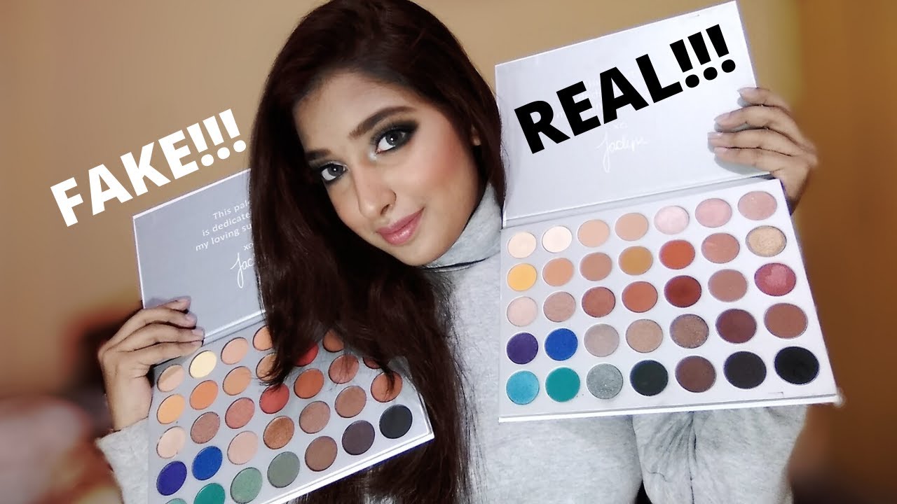 REAL vs FAKE Jaclyn Hill x Morphe Palette   Clear comparison