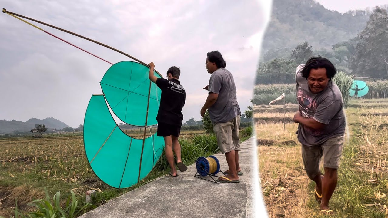 LAYANGAN JOS JIS Buatan Pak Gendon Pesanan Sulawesi tes terbang 