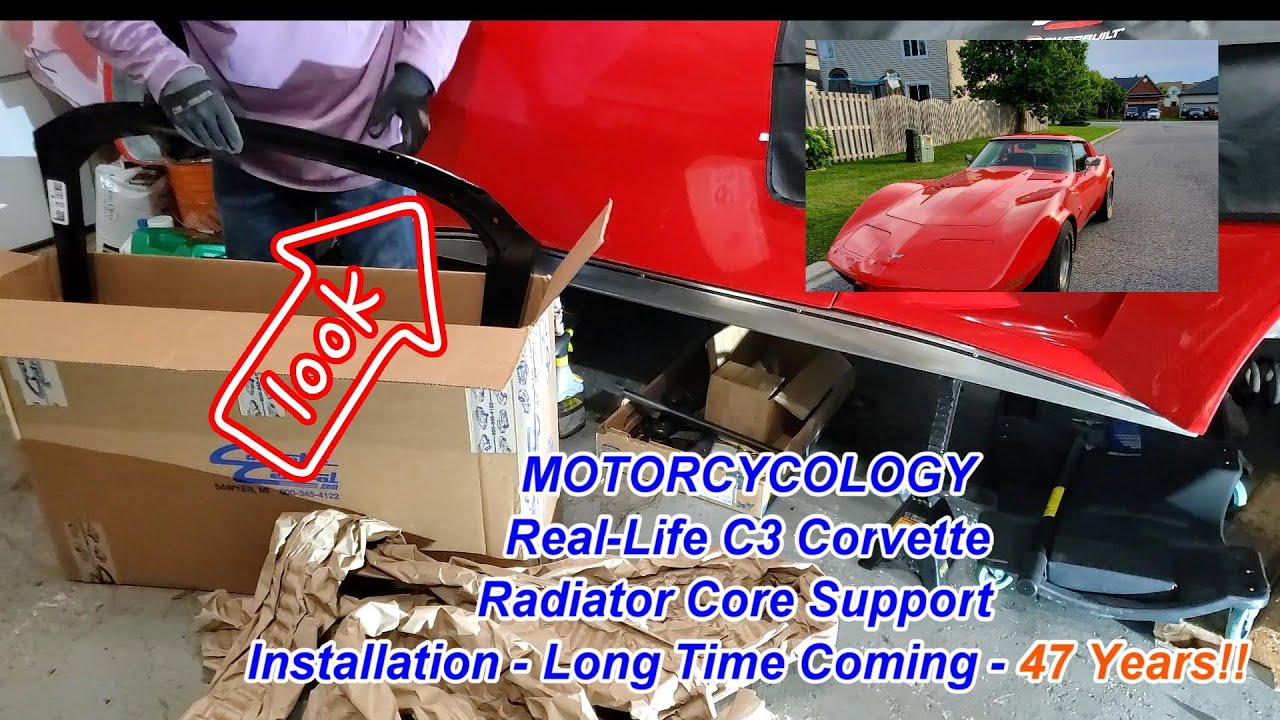 Real-Life C3 Corvette Radiator Core Support Installation - Long Time Coming -47 Years!