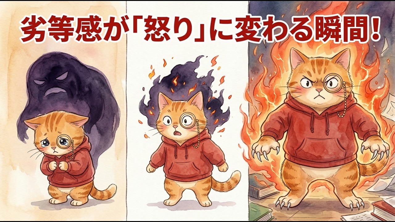 【衝撃】「劣等感」が「攻撃性」に変わる恐怖のメカニズム…あなたの周りのあの人も！？😱💥
