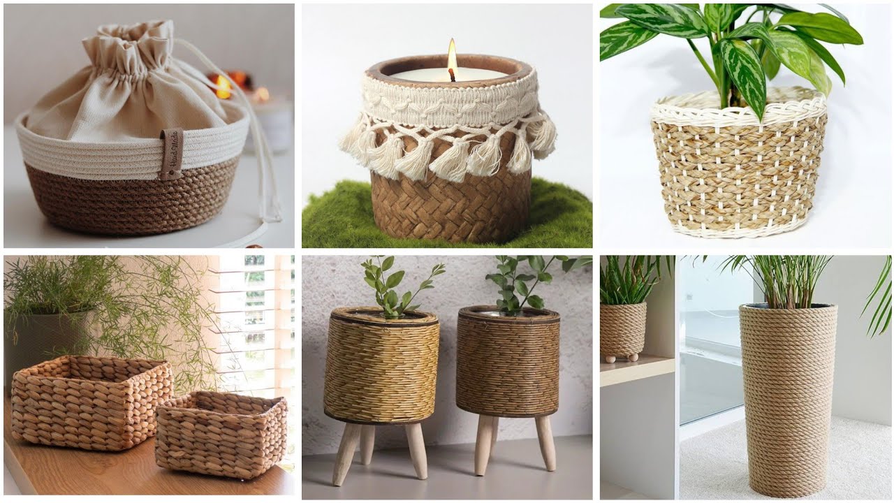 أفكار 💡عندك علب كرتون خيوط او قماش  اصنعي ديكورات و منظمات بأقل تكلفة #diy#craft#handmade #homedeco