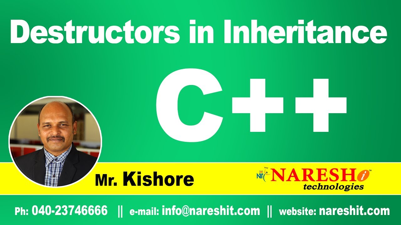 Destructors in Inheritance | C++ Tutorial | Mr. Kishore