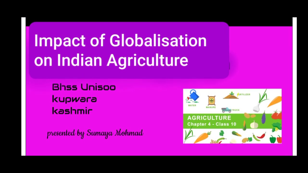 Impact of Globalisation on Indian Agriculture (class 10th Geography)