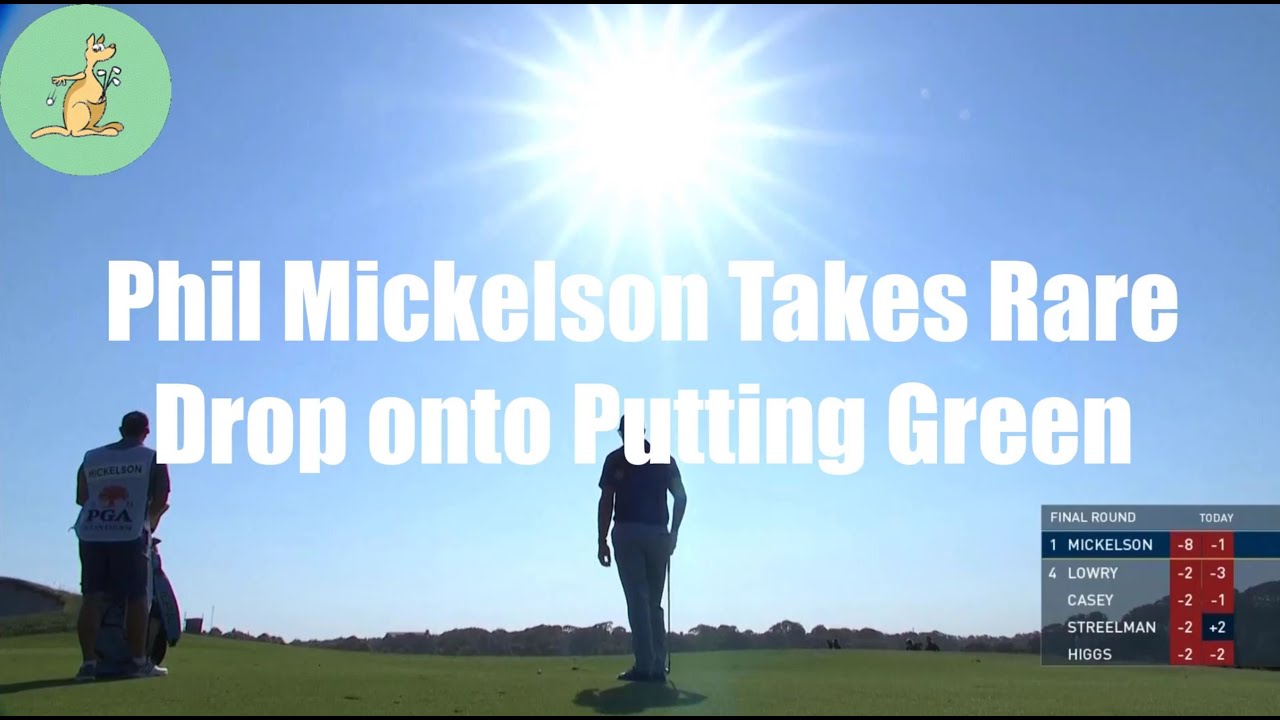Phil Mickelson Drops His Ball on the Putting Green - Golf Rules Explained