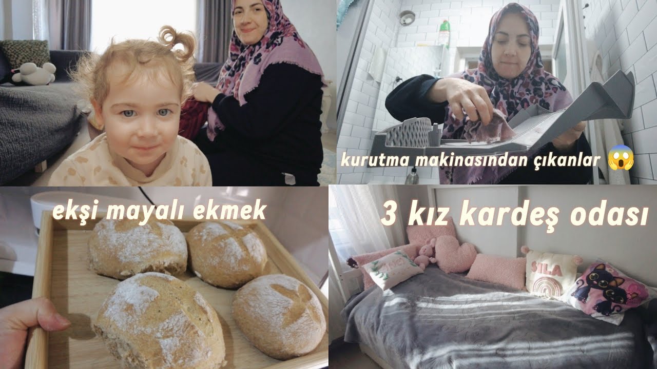 Günlük Vlog ✨Çok İşim Var 😬 EKŞİ MAYALI TAM BUĞDAY EKMEĞİ YAPTIM 