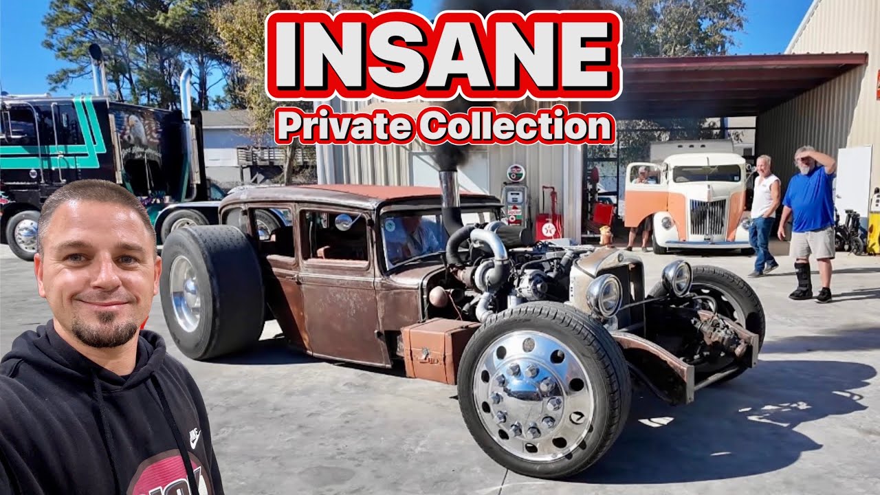 INSANE Private Collection With COE Trucks, Rat Rod Ride Along, 605hp Chopper, and MORE