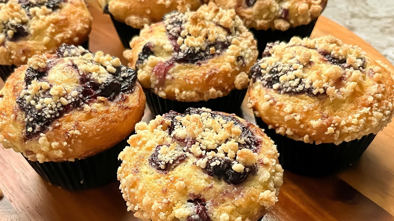 Bakery Style Blueberry Lemon Muffins!