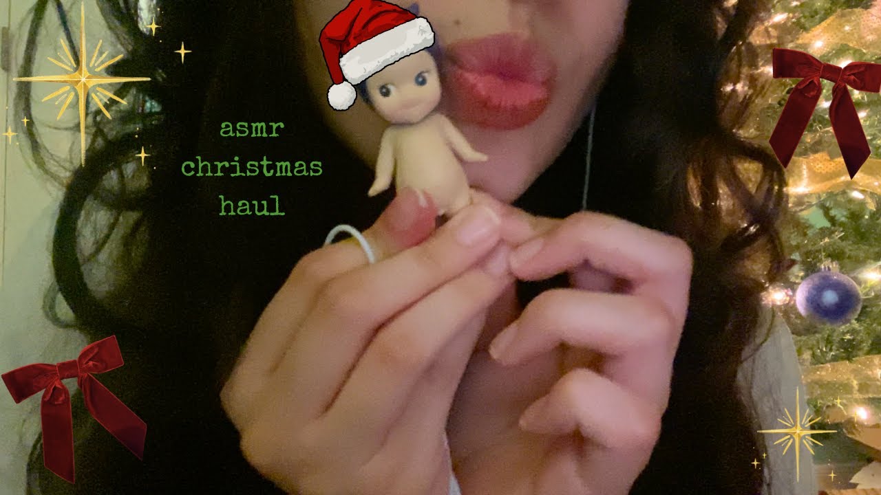 my christmas haul | lofi asmr | sonny angel, makeup, & coach items