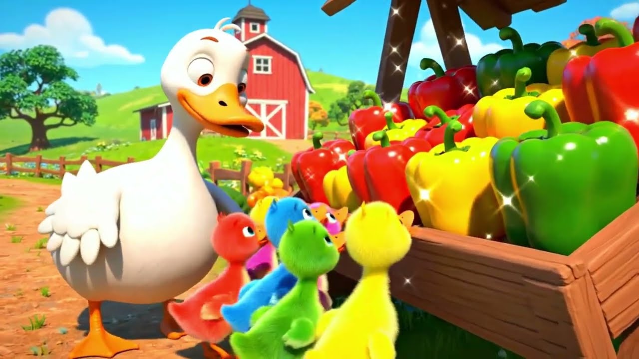 Five Little Ducks Song 🦆 Fun 3D Cartoon Animals | Kids Nursery Rhymes