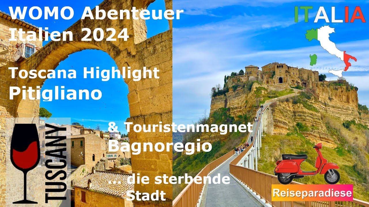WOMO 🚐Abenteuer 🇮🇹Italien Toscana 2024 Mittelalterstadt Pitigliano, Geisterstadt Civita Bagnoregio