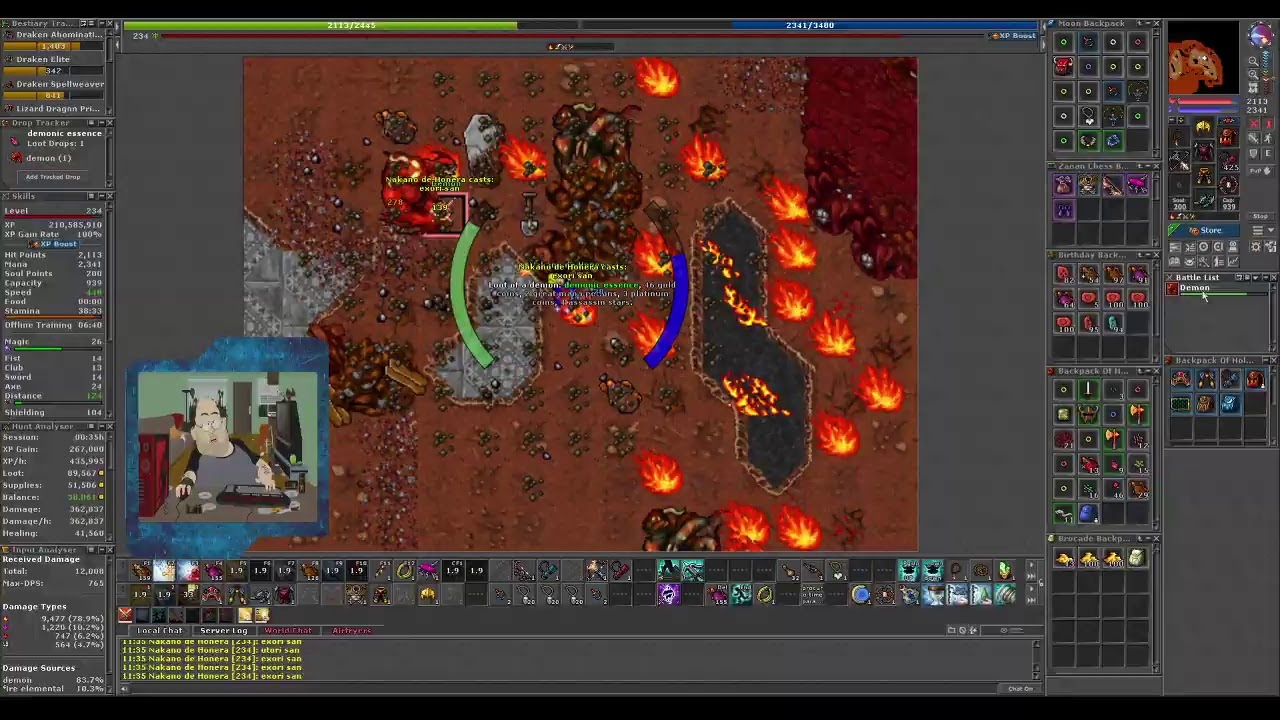 TIBIA HUNT DEMON YALAHAR RP 120+