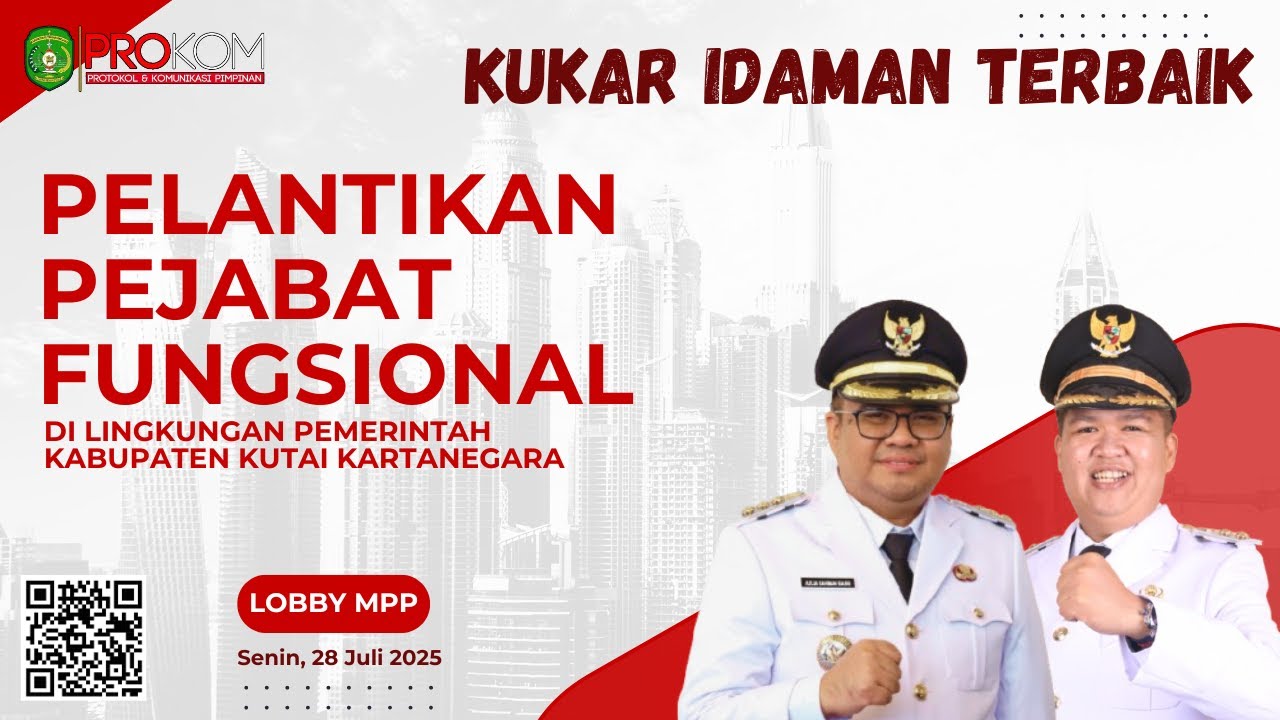 LIVE : Pelantikan Pejabat Fungsional Di LIngkungan Pemkab Kutai Kartanegara Tahun 2025