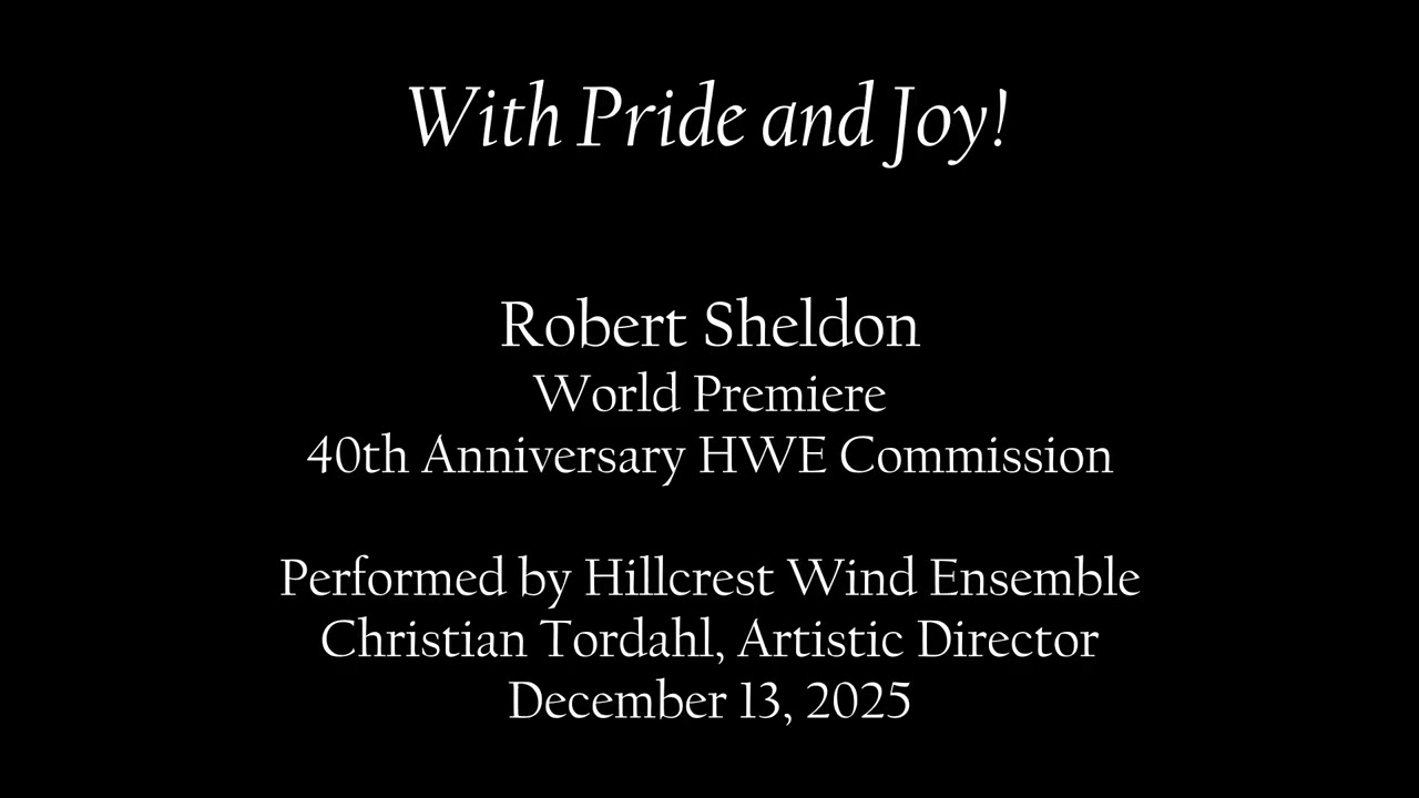 With Pride and Joy! Robert Sheldon