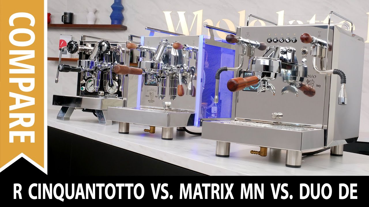 Compare: Rocket R Cinquantotto, Bezzera Matrix MN, Bezzera Duo DE