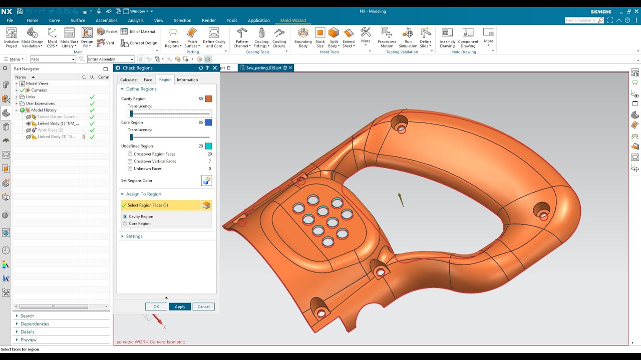 Siemens NX Mold Wizard: Design Parting Surface for Product - Part3