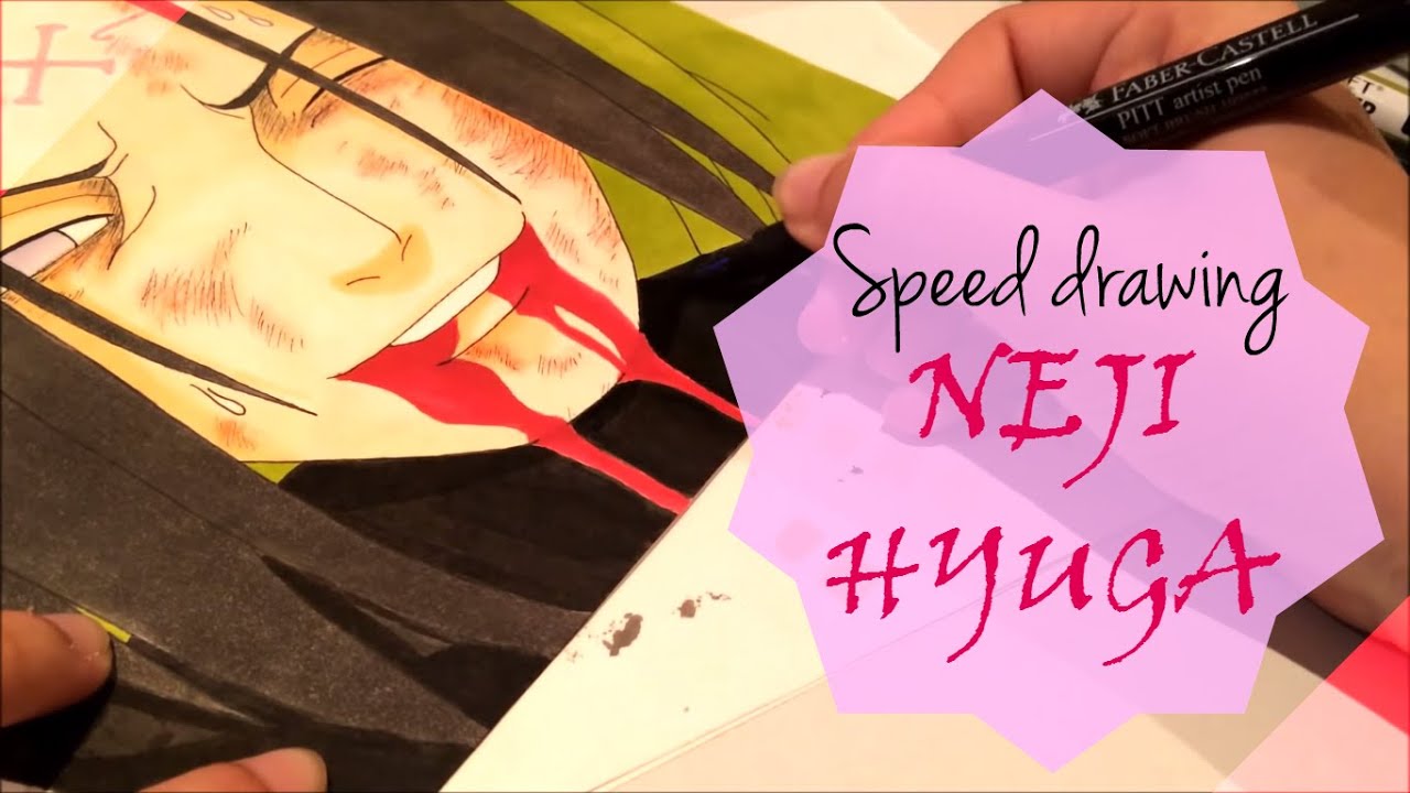 Speed Drawing - Neji Hyuga Death from Naruto Shippuden