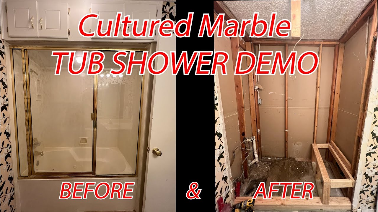 Cultured Marble Jacuzzi Tub Shower Demo