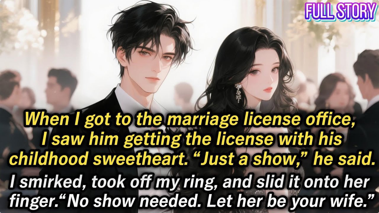 When I got to the marriage license office,I saw him getting the license with his...I smirked...