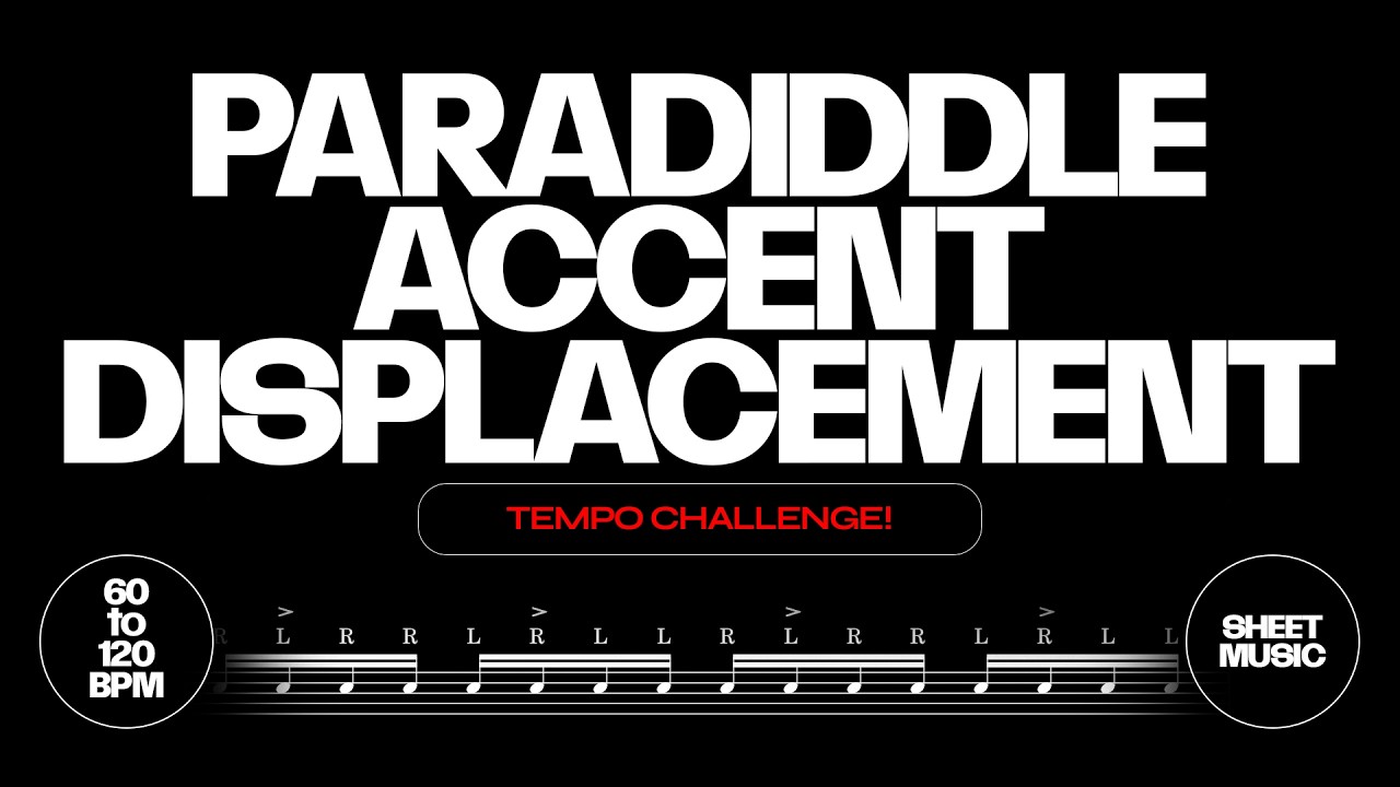 Can You Survive This Paradiddle Accent Displacement Challenge? | 60 to 120 BPM | Practice Along