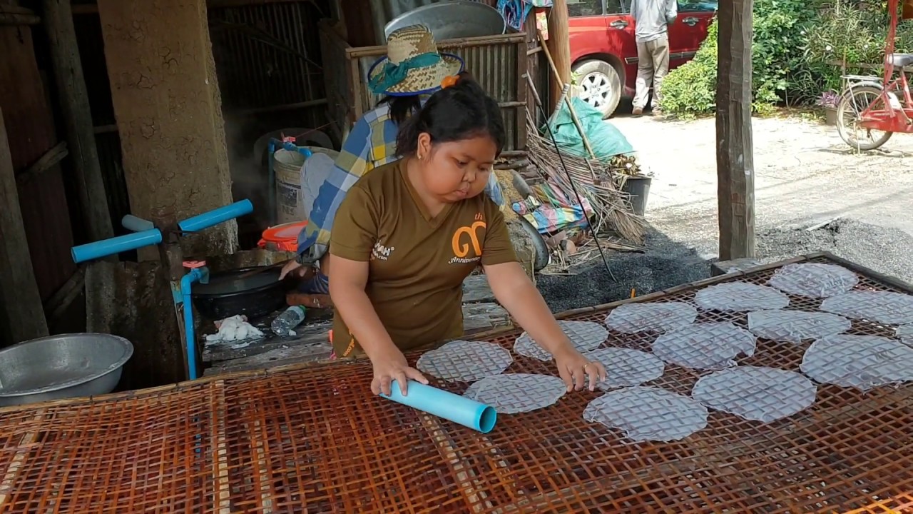 HOW TO MAKE RICE PAPER - CAMBODIA 2018