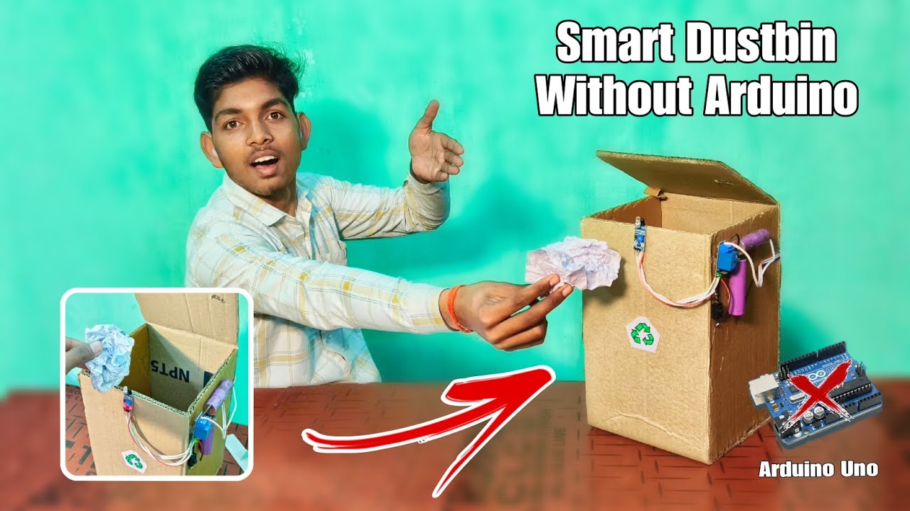 Smart Dustbin Without Arduino Project | School Inspire Award #ashish #project #explore #video ...