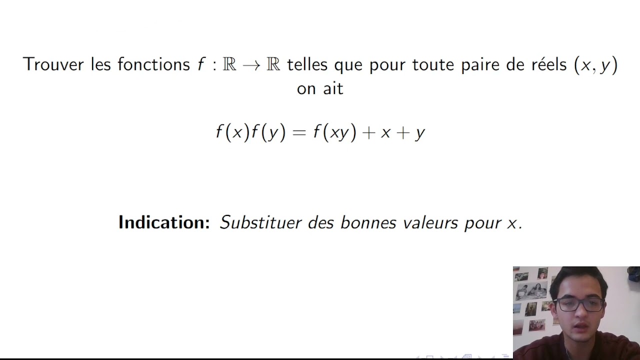 D&eacute;buter avec une &eacute;quation fonctionnelle [Alg-AB-4]