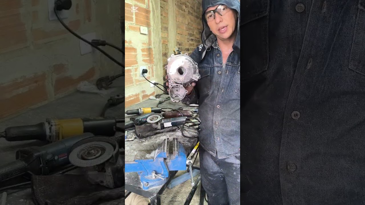 ASI SOLDAMOS CON TIG ESTA TAPA  DE MOTO MAGNESIO Y ASI IDENTIFICAMOS CUANDO LA.PIEZA ES DE MAGNESIO 